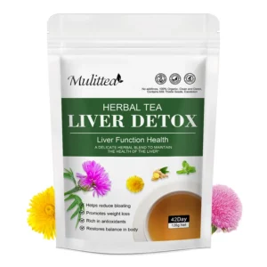 Mulittea Liver Detox Tea with Dandelion Root ,Milk Thistle & Turmeric