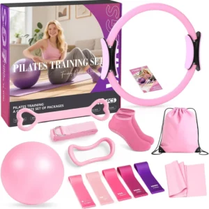 13-Piece Pilates Kit for Women: Ring, Ball, Resistance Bands