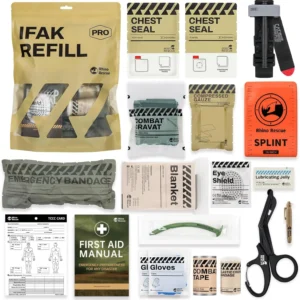 17-Piece Tactical First Aid Kit with CAT Gen-7 Tourniquet – Emergency Trauma Ready
