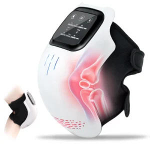 Cordless Joint Massager, for Knee, 3 Adjustable Heat and 3 Vibration levels, Red Light Therapy, LED Touch
