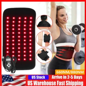 Near Infrared Red Light Therapy Waist Wrap – 30W, 660nm Pain Relief Belt