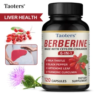 Berberine Capsules - Contains Ceylon Cinnamon, Provides Energy, Heart and Metabolic Support