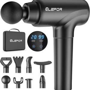 Deep Tissue Percussion Massage Gun – 8 Massage Heads & 20 Speed Levels