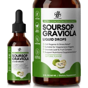 Organic Soursop Graviola Liquid Drops – Natural Antioxidant & Immune Support Formula