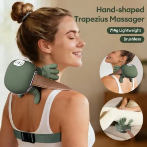 4D Bionic Finger Neck & Shoulder Massager – Wireless Cervical & Trapezius Kneading Massage Shawl