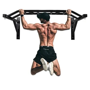 Wall-Mounted Pull-Up Bar & Dip Station – Heavy-Duty Steel Multi-Grip Chin-Up Bar for Home Gym Strength Training