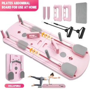 8-in-1 Multi-Functional Foldable Pilates Board – Portable Full-Body Home Workout System with Non-Slip Design