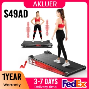 AKLUER 3-in-1 Under Desk Vibration Walking Pad – Portable Treadmill with Vibration Plate, 5% Manual Incline & Remote Control
