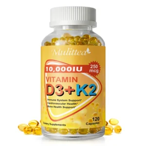 Mulittea Vitamin D3 + K2 Capsules – Bone, Heart & Immune Health Support